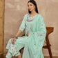 Women Cotton Kurti, straight pant with embroidered dupatta