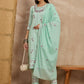 Women Cotton Kurti, straight pant with embroidered dupatta