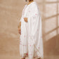 Women embroidered soft cotton kurti with pant and dupatta set