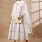 Women embroidered soft cotton kurti with pant and dupatta set