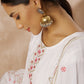 Women embroidered soft cotton kurti with pant and dupatta set