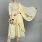 Women chikankari embroidered kurti with pant and dupatta set with mirror work