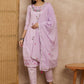 Women Cotton Kurti, straight pant with embroidered dupatta