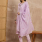 Women Cotton Kurti, straight pant with embroidered dupatta
