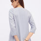 Women Gray Pintuck Pleated Cotton Top